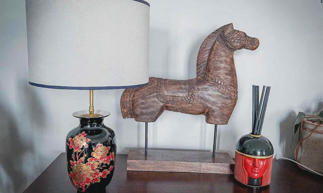 Lampe Fleur de feu - écru foncé